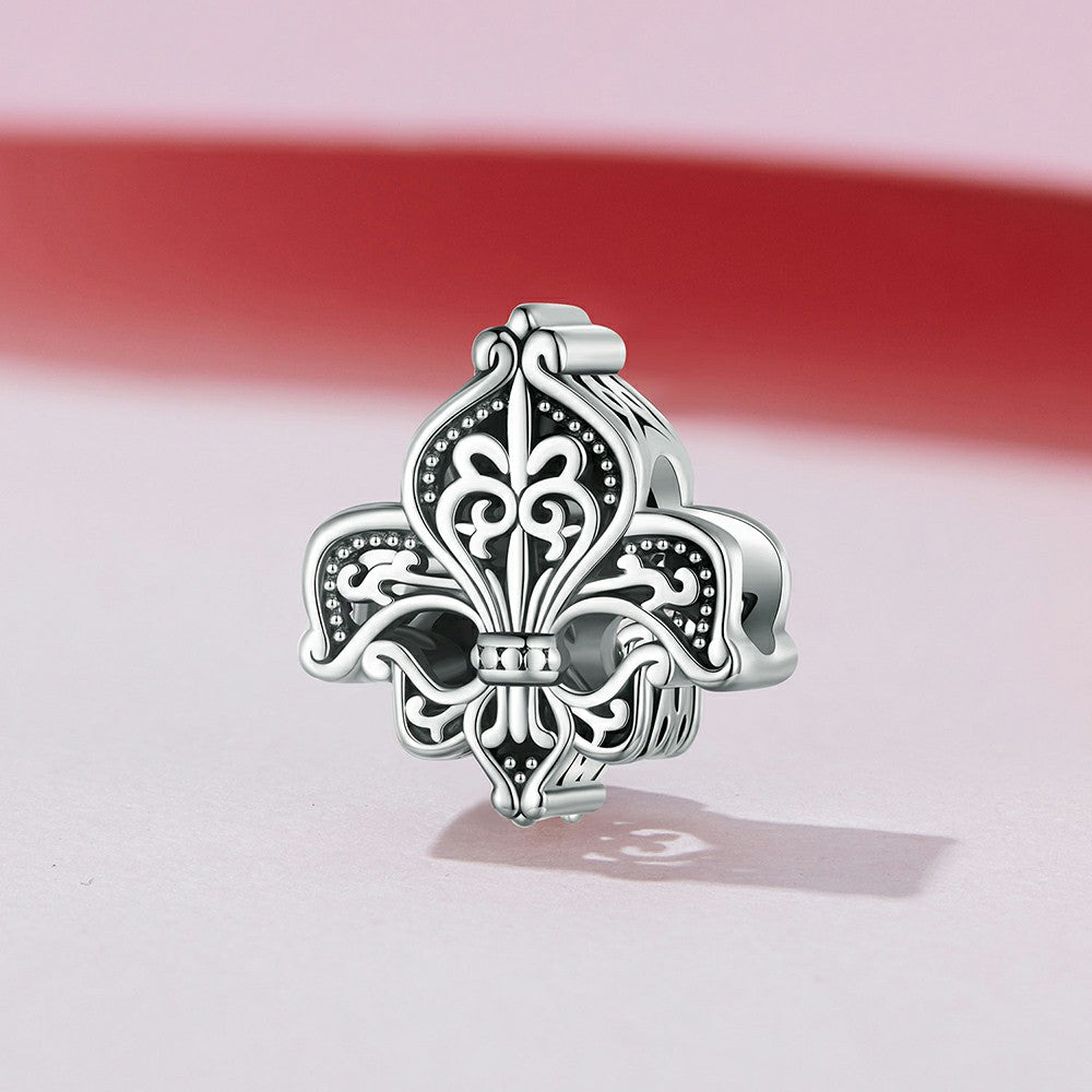 beautiful iris charm 925 sterling silver fj1422