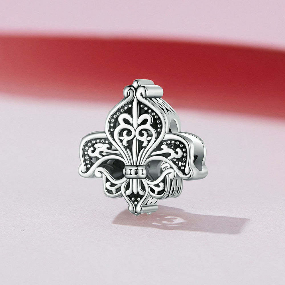 beautiful iris charm 925 sterling silver fj1422