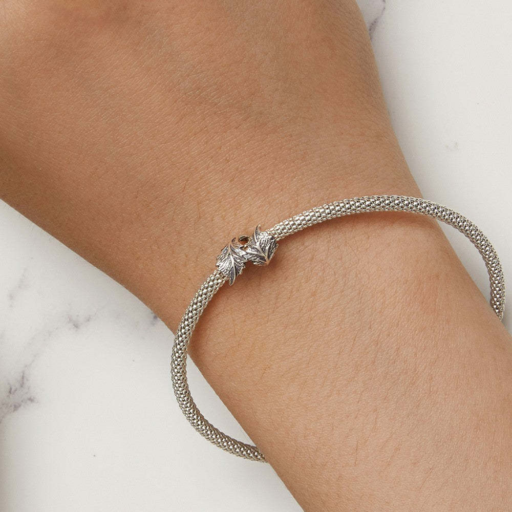 creative leaf charm 925 sterling silver fj1426
