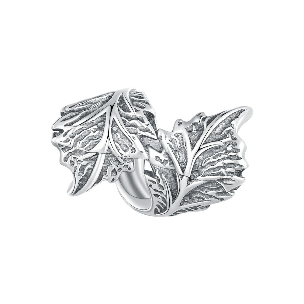 creative leaf charm 925 sterling silver fj1426