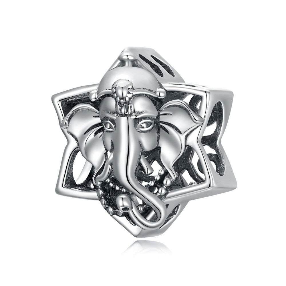 indian ganesha charm 925 sterling silver fj1439