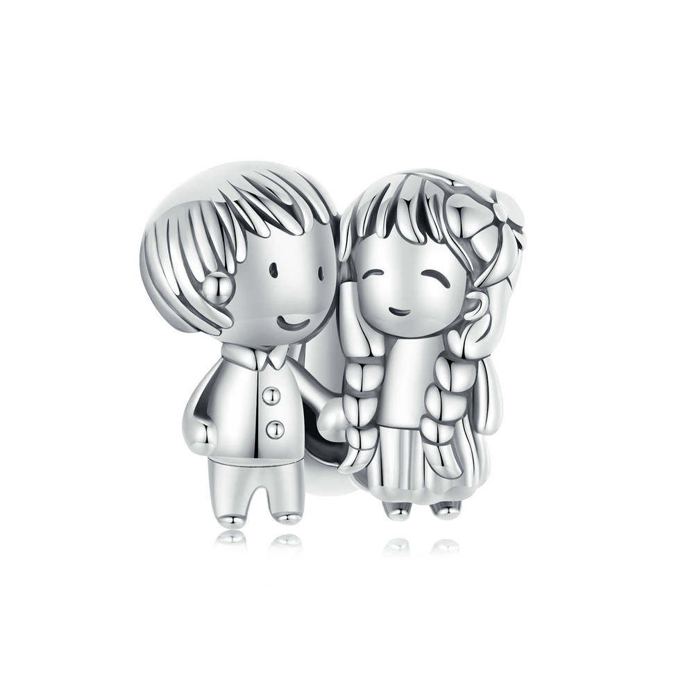 Little Boy Girl Charm Silver Christmas Gifts - soufeelmy