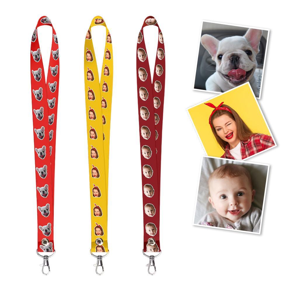 Custom Face Lanyard Breakaway lanyard Personalized Photo Double Sided Printing Neck Lanyard - soufeelmy