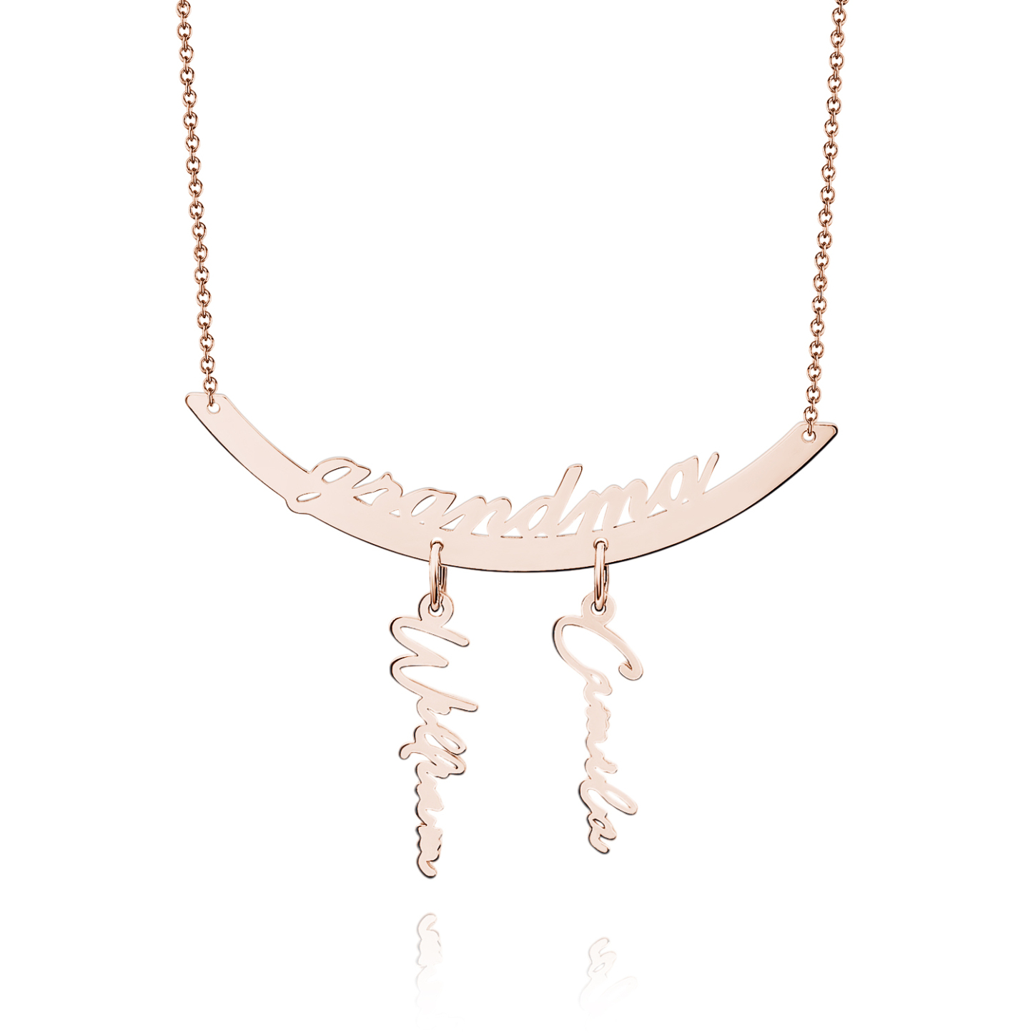 Custom Name Necklace Hanging Family Necklace with 1-7 Names Pendants Gift for Grandma Mother's Day Gifts - soufeelmy