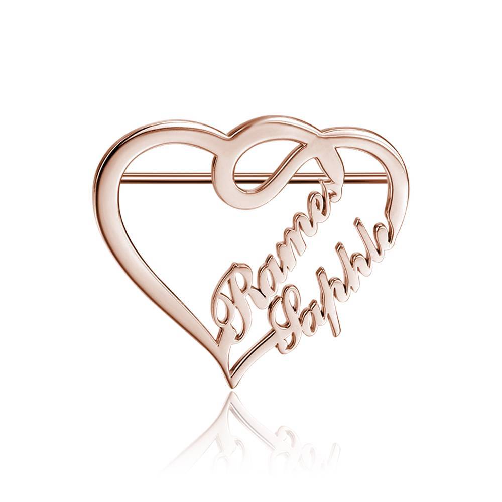 Custom Stainless Steel Name Brooch Personalized Nameplate Lapel Pin For Women - soufeelmy