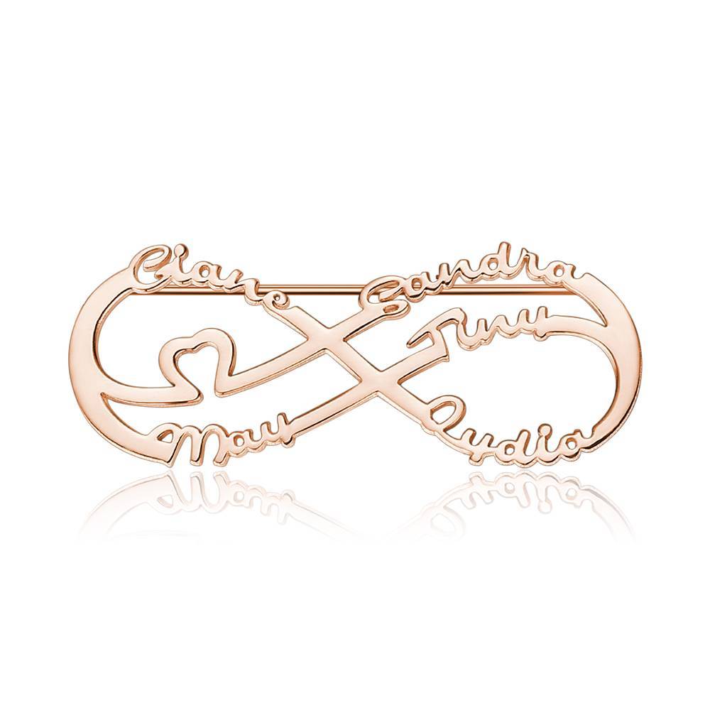 Custom Infinity Name Brooch Personalized Nameplate Lapel Pin Memorial Gifts - soufeelmy