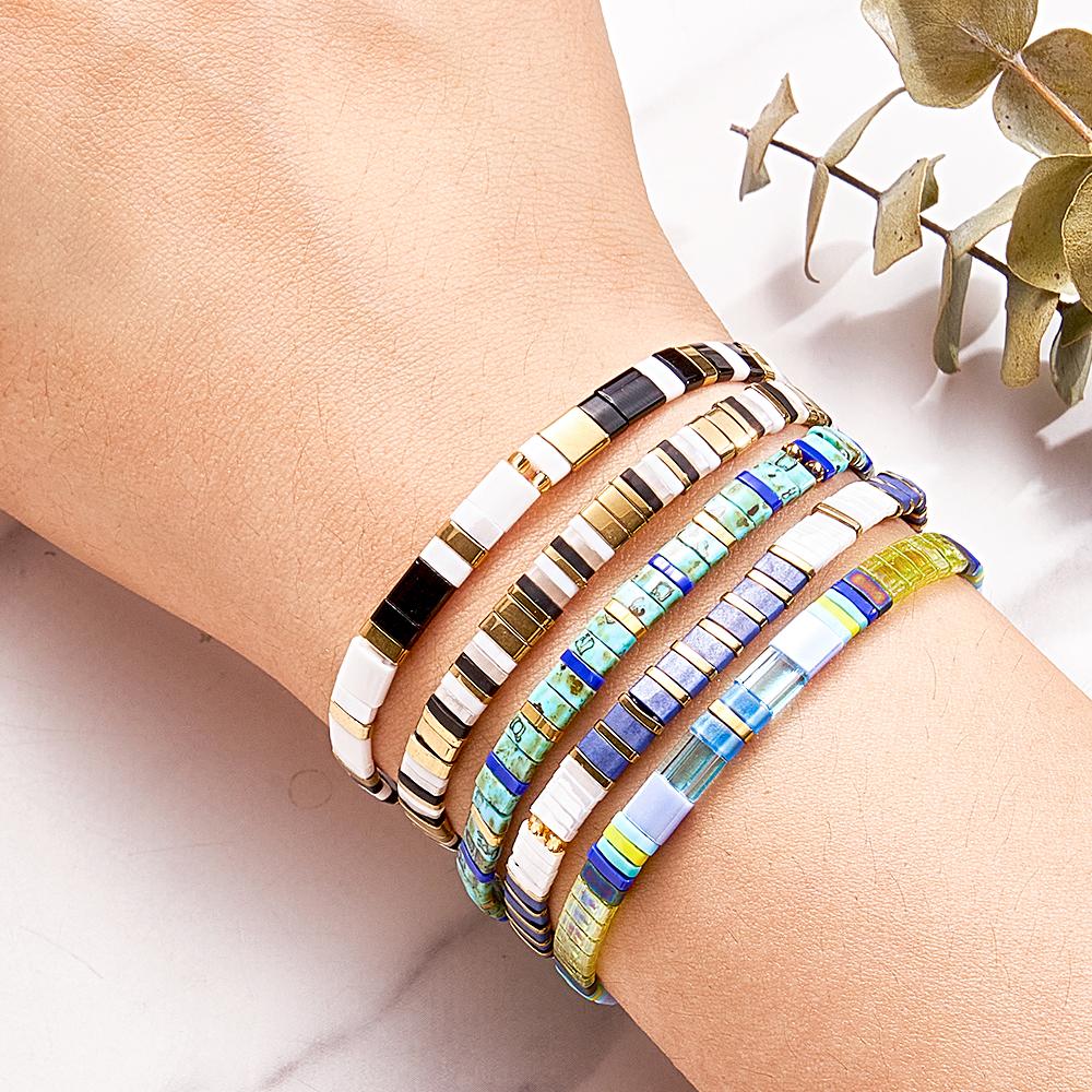 Tila Bead Bracelet Set Vintage Fashion Bracelet for Loved - soufeelmy
