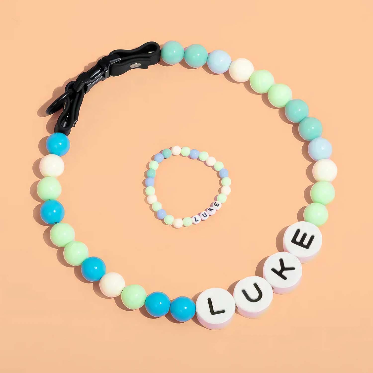 Personalized Pet Name Necklace Comes with a Free Matching Bracelet Gift for Dog - soufeelmy