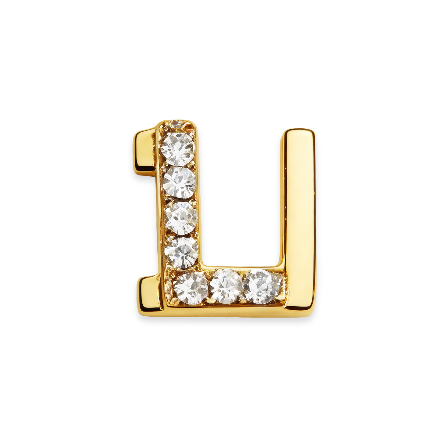 Letter With Diamond L Charm - Gold - soufeelmy
