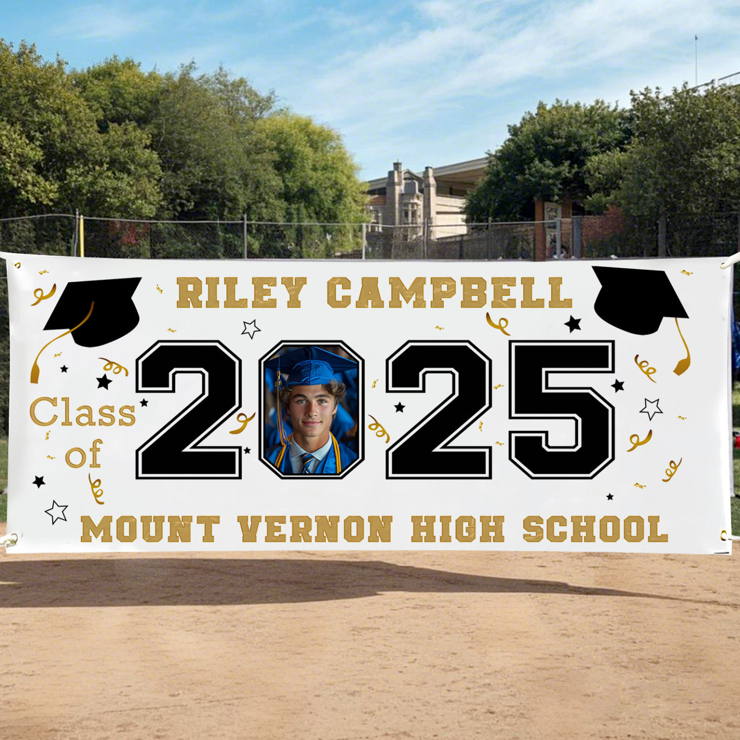 Graduate Photo Banner Custom Banner Celebrate Your Journey Honor Your Achievements - soufeelmy