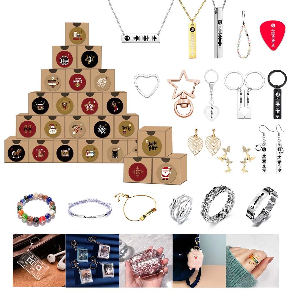 Christmas Countdown Calendar Surprise Advent Calendar 24 Countdown Surprise Blind Box Spotify Series Set Christmas Gift - soufeelmy