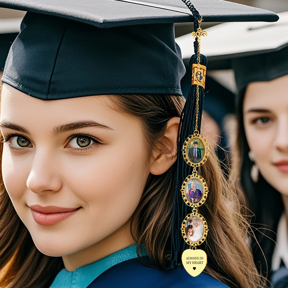 Custom Graduation Photo Charm Graduation Memorial Tassel Photo Memorial Graduation Cap Charm Graduation Gift - soufeelmy