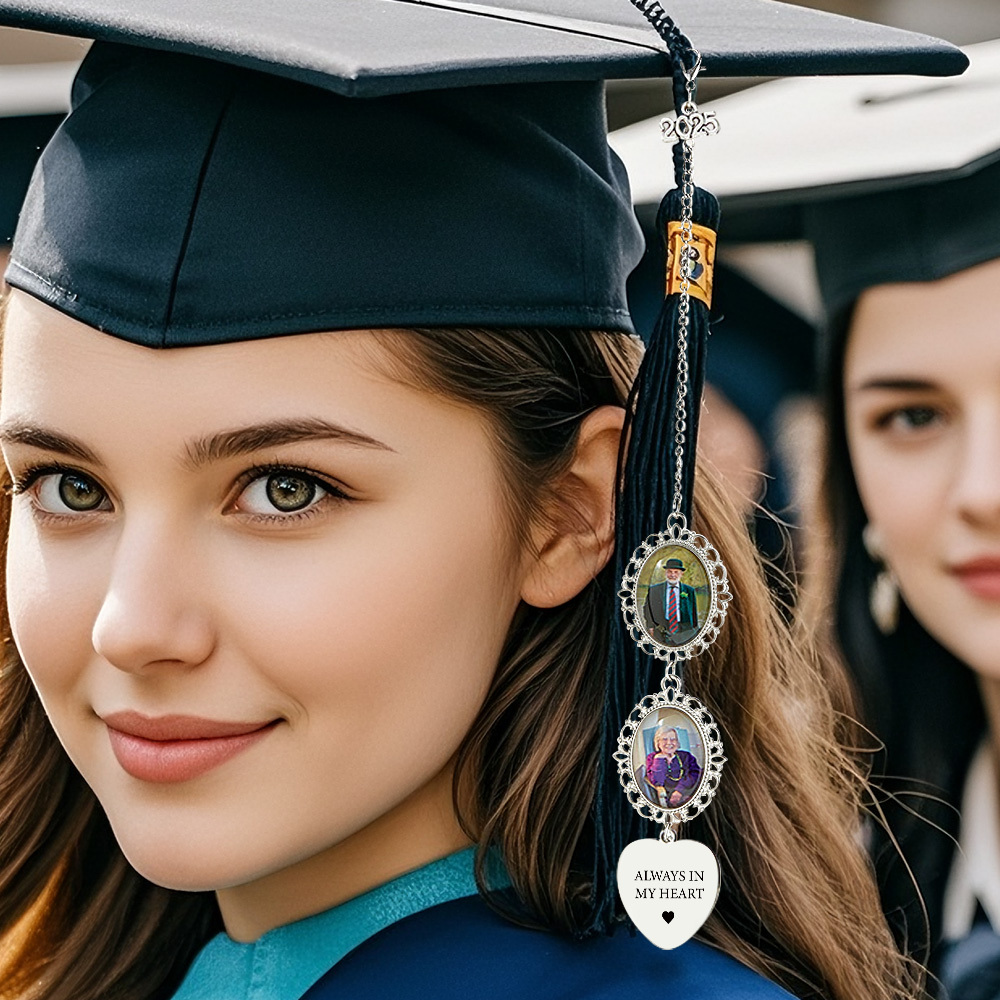 Custom Graduation Photo Charm Graduation Memorial Tassel Photo Memorial Graduation Cap Charm Graduation Gift - soufeelmy