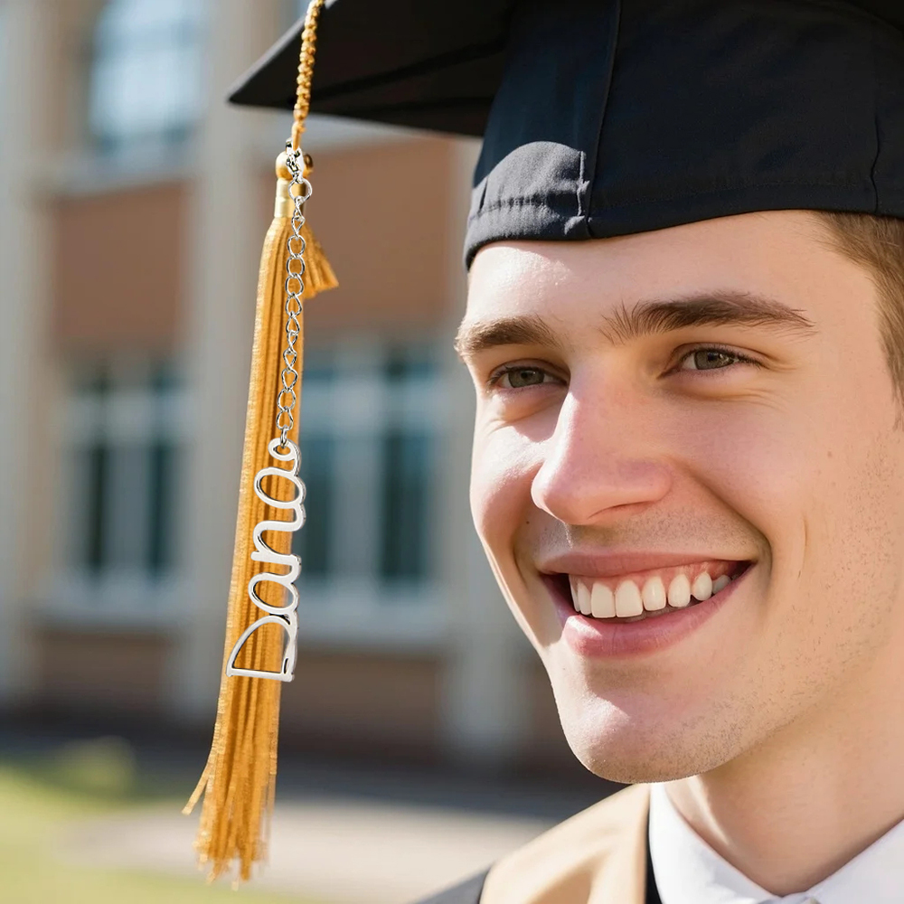 Custom Name Graduation Cap Tassel Charm Custom Graduation Hat Graduation Gift - soufeelmy