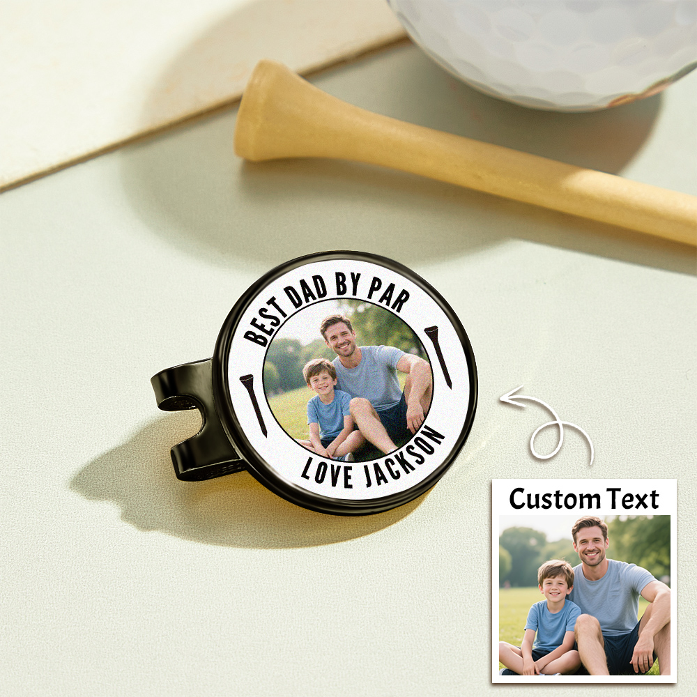 Photo Golf Marker, Best Dad By Par Golf Marker, Fathers Day Gift Ideas, Custom Golf Marker, Golfing Accessory, Personalized Golf Marker - soufeelmy