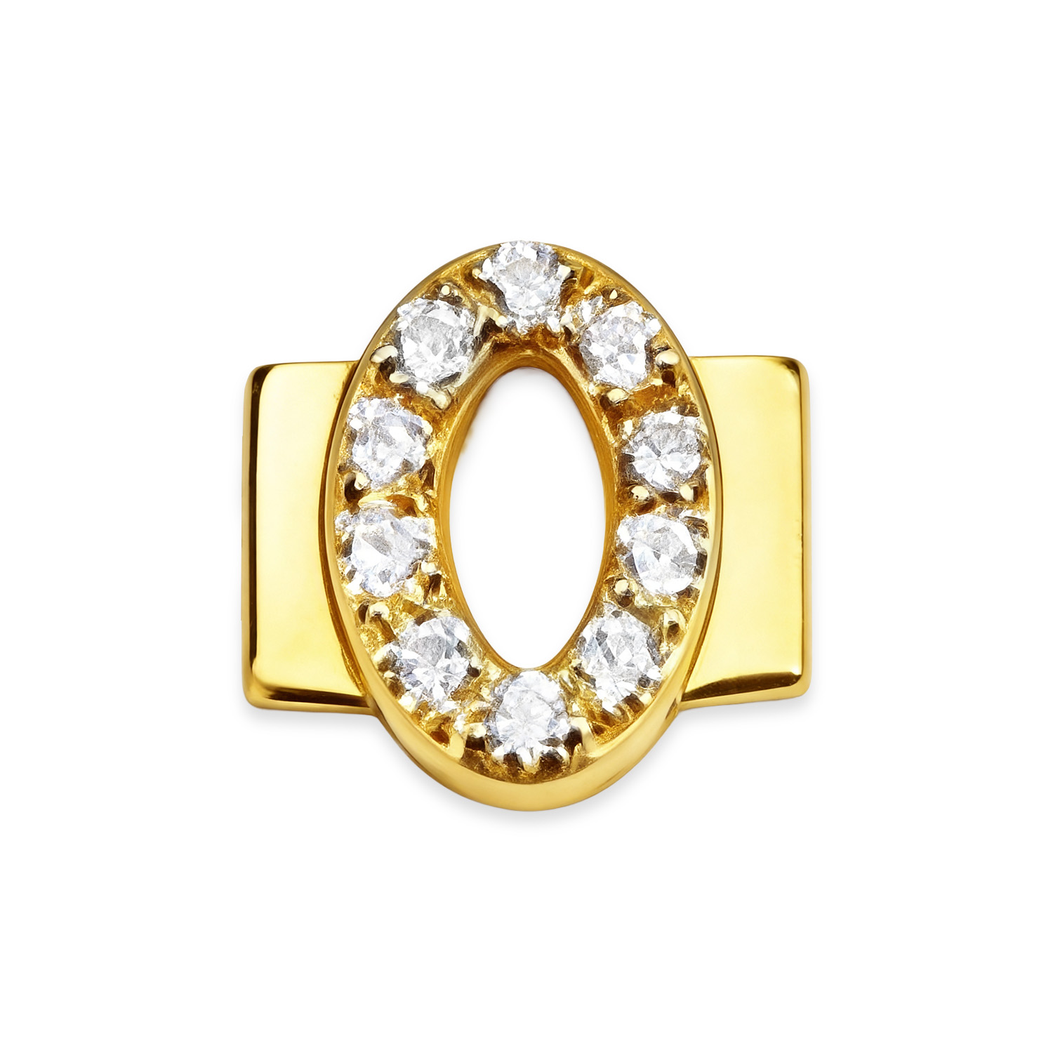 Letter With Diamond O Charm - Gold - soufeelmy