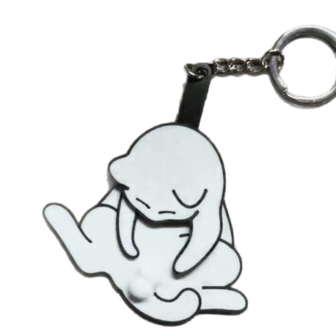 Personalization Creative Cat Acrylic Pendant Turnable Keychain Accessories - soufeelmy