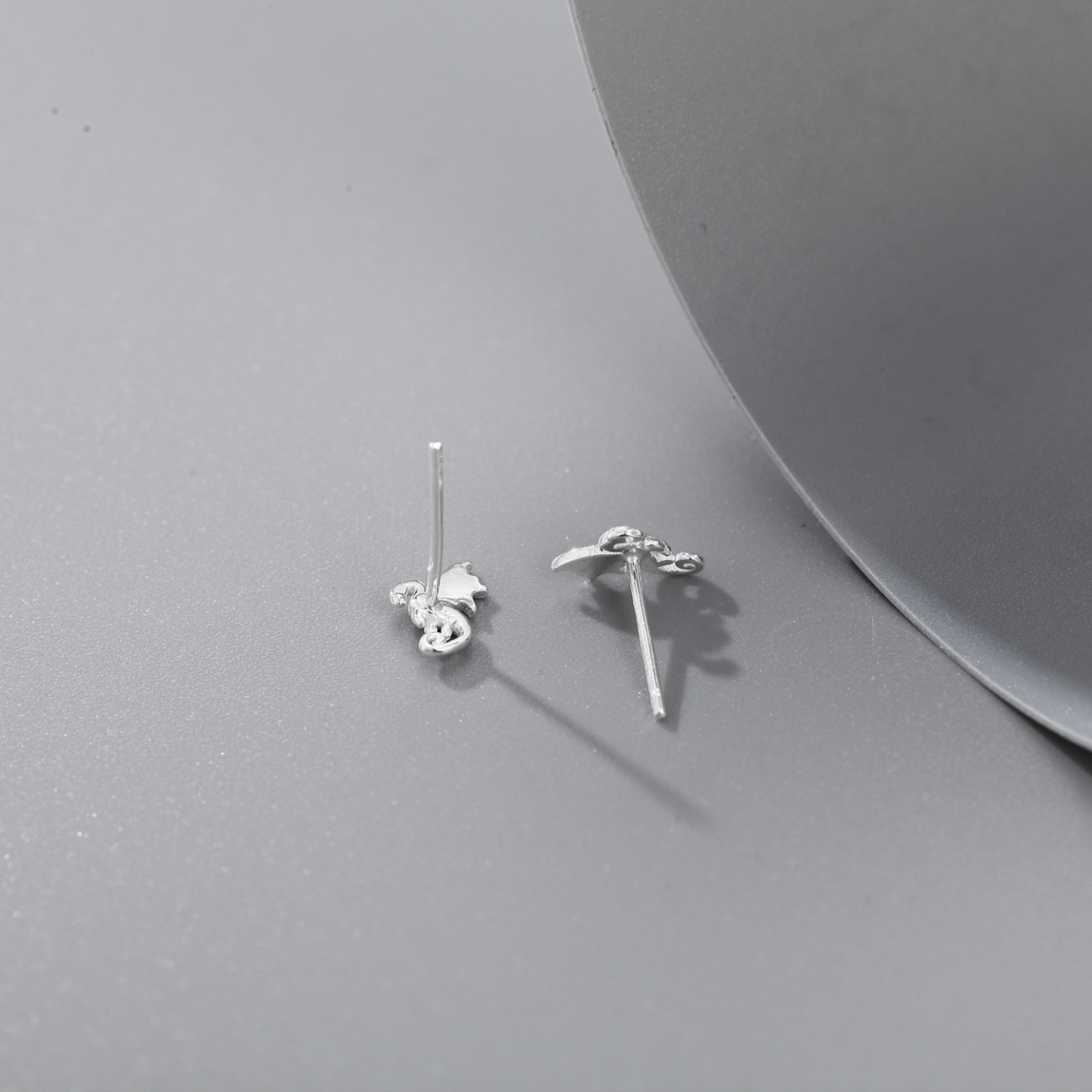 Small Sterling Silver Dragon Stud Earrings Dragon Earrings Small Dragon Stud - soufeelmy