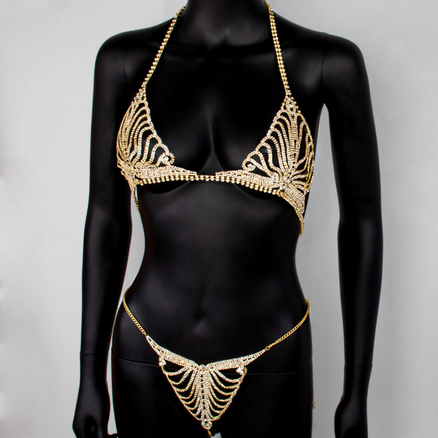 Diamond Bra Set Ultimate Sparkle & Chain Set - soufeelmy