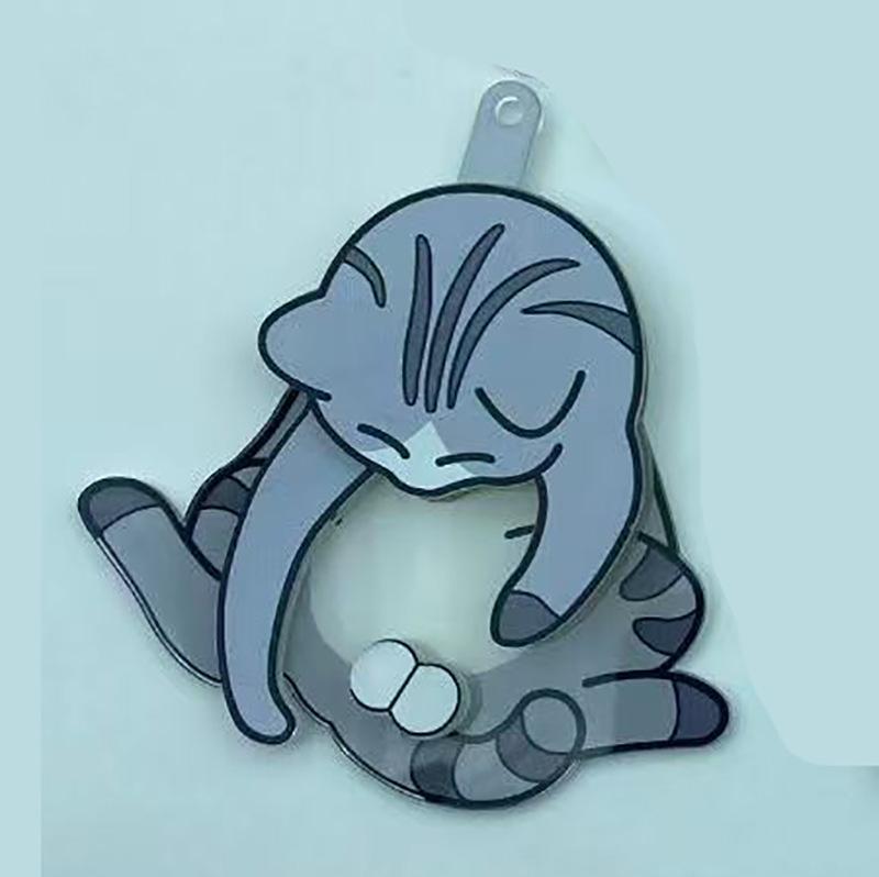 Personalization Creative Cat Acrylic Pendant Turnable Keychain Accessories - soufeelmy