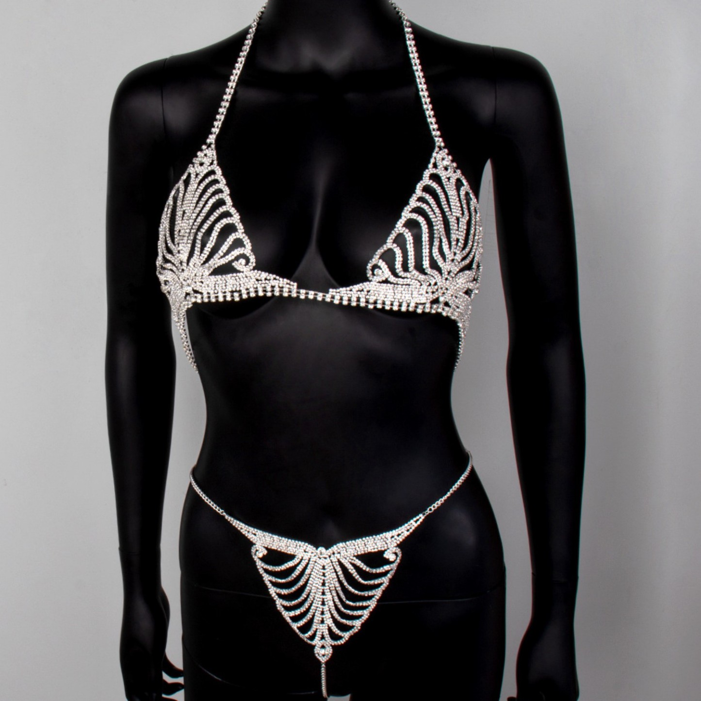 Diamond Bra Set Ultimate Sparkle & Chain Set - soufeelmy