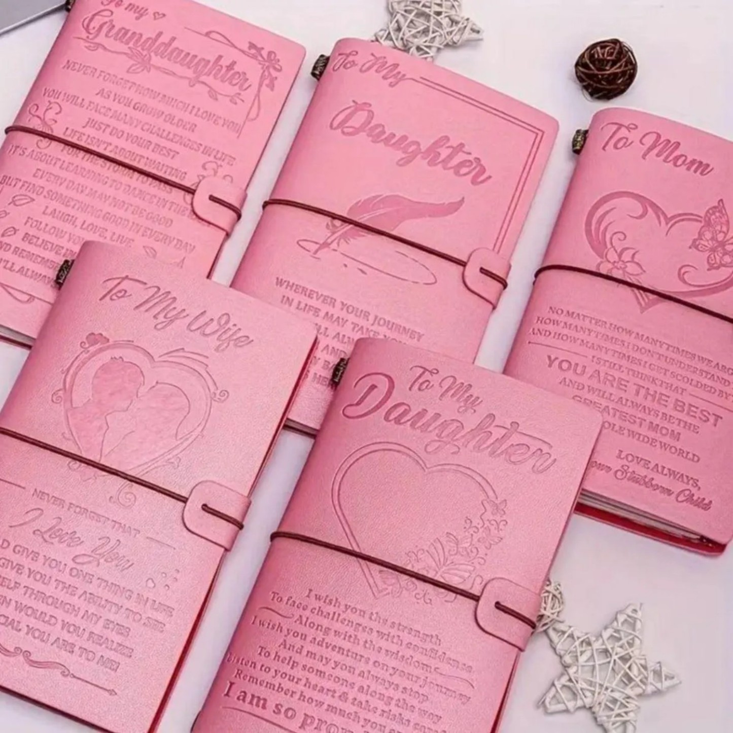 Pink Notebook With 136 Pages For Writing Card Slots And Storage Bags Free Matching Pages Gifts For Mothers Gifts For Girls - soufeelmy