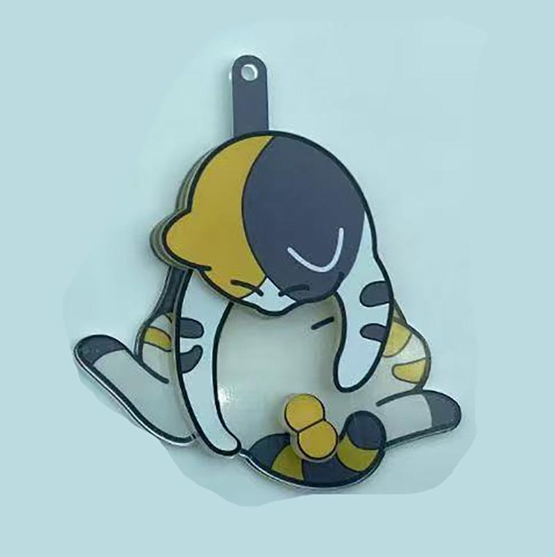 Personalization Creative Cat Acrylic Pendant Turnable Keychain Accessories - soufeelmy