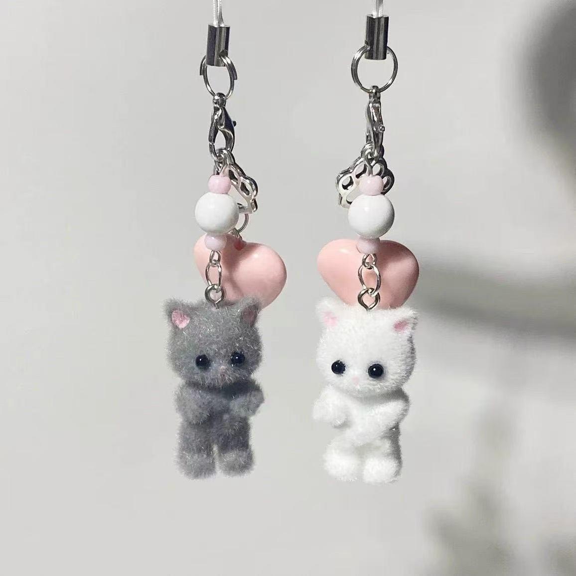 Cute Cat Keychain Cartoon Pendant Versatile Bag Charm and Key Accessory - soufeelmy