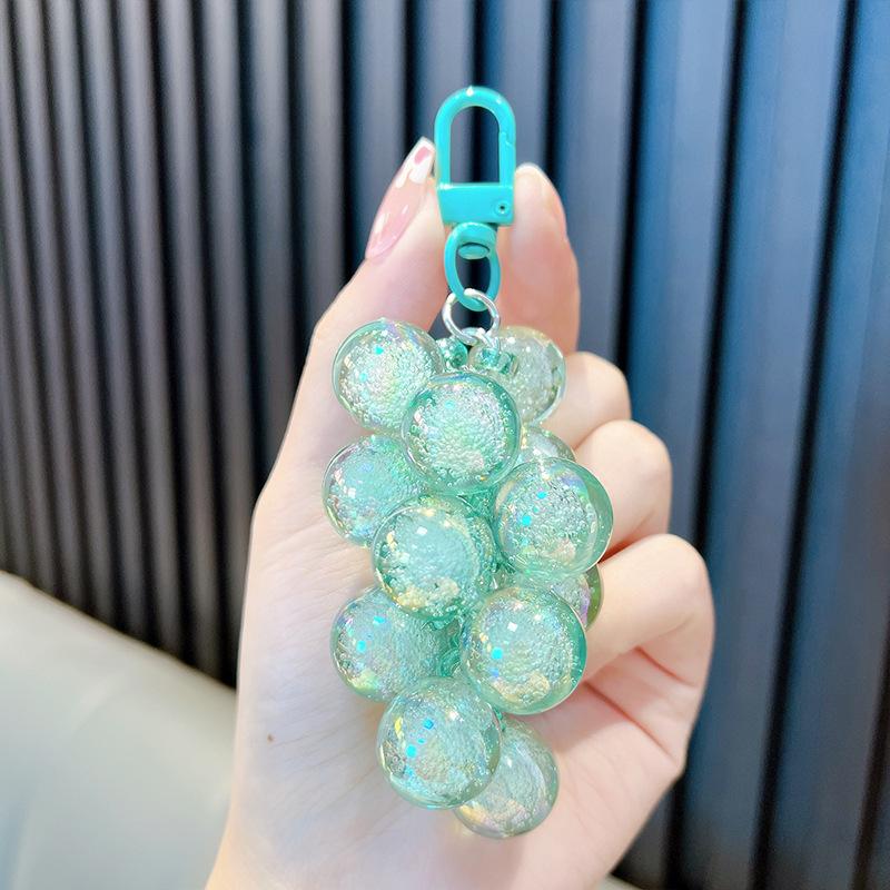 Crystal Grape Cute Bunch Grape Charm Keychian - soufeelmy