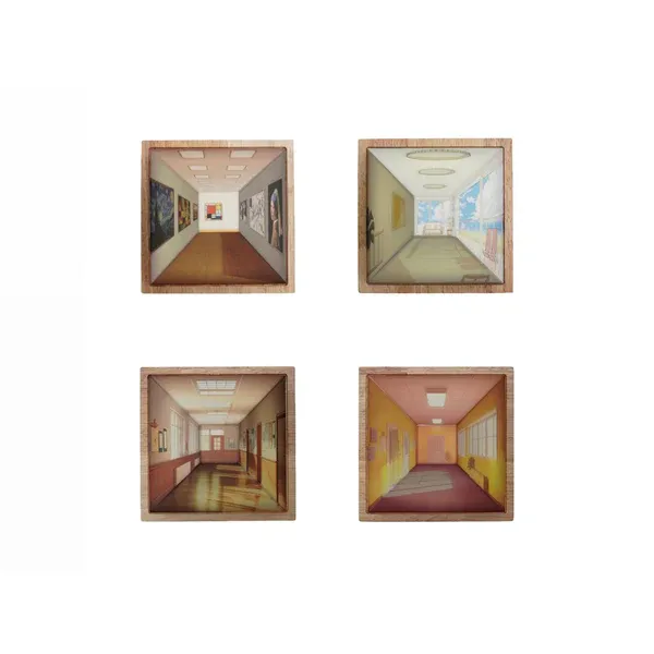 3d Naked Eye Vision Night Light Wall Lamp Living Room Home Creative Wooden No-Punch Wall Hanging Light - soufeelmy
