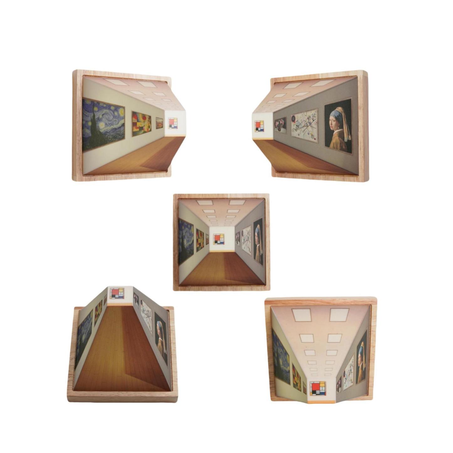3d Naked Eye Vision Night Light Wall Lamp Living Room Home Creative Wooden No-Punch Wall Hanging Light - soufeelmy