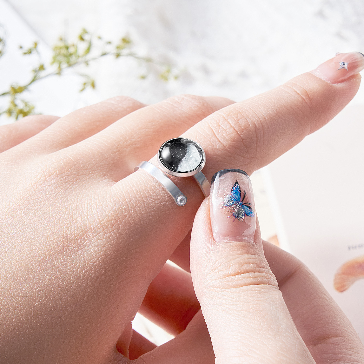 Custom Moon Phase Ring Luminous Ring Gift for Her - soufeelmy