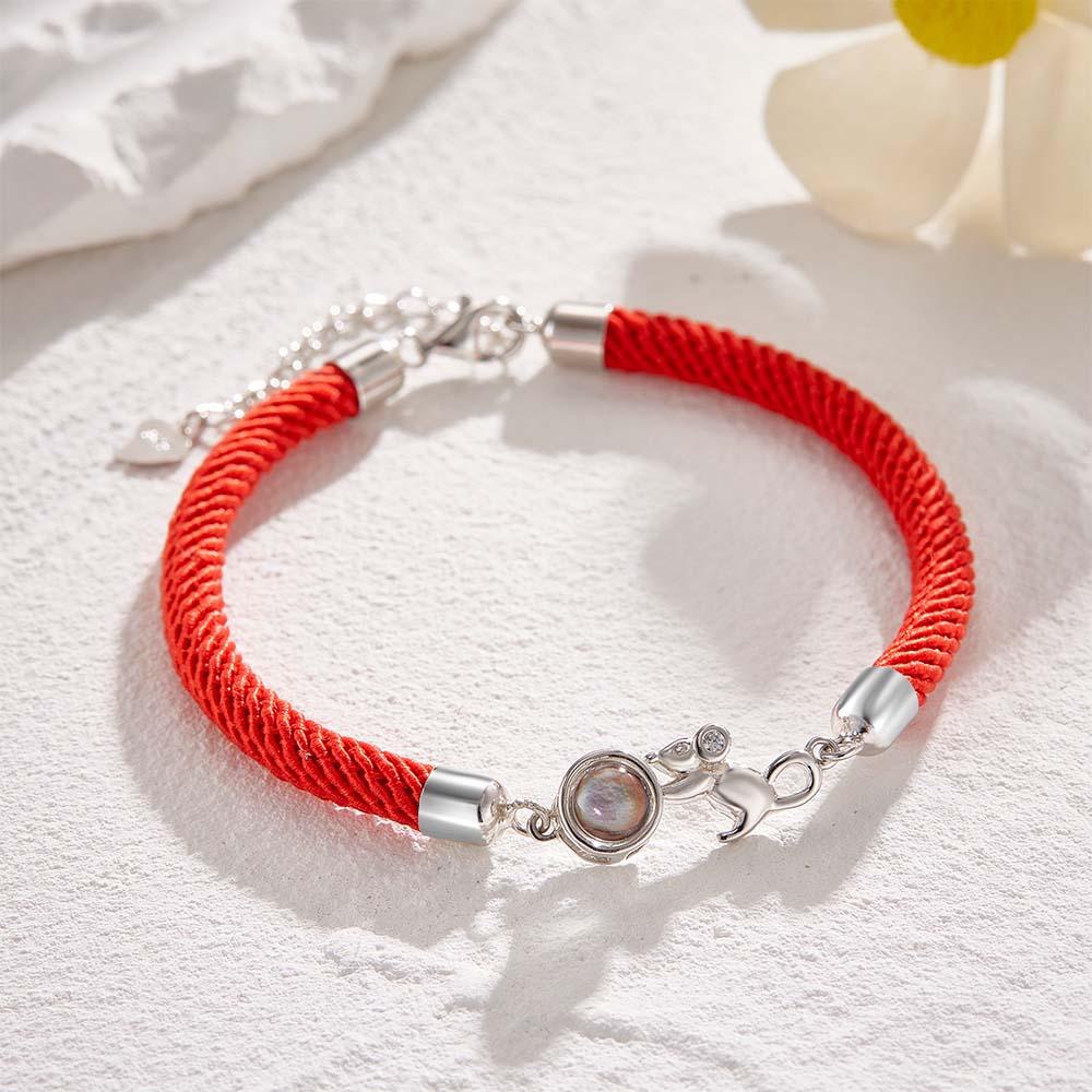 Custom Photo Projection Bracelet Cute Little Mouse - soufeelmy