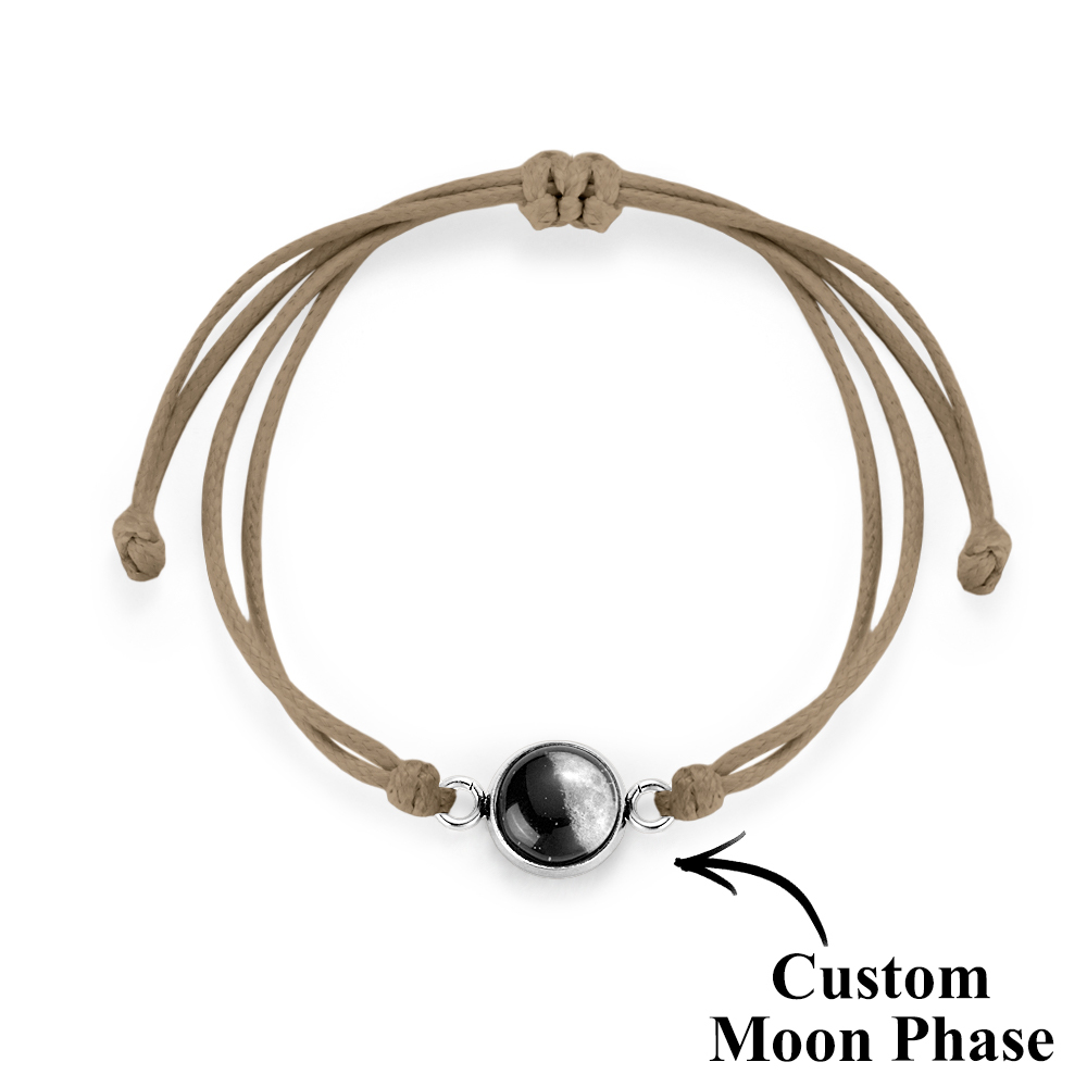 Custom Moon Phase Bracelet Stardust Sand Bracelet Luminous Bracelet Gift for Her - soufeelmy