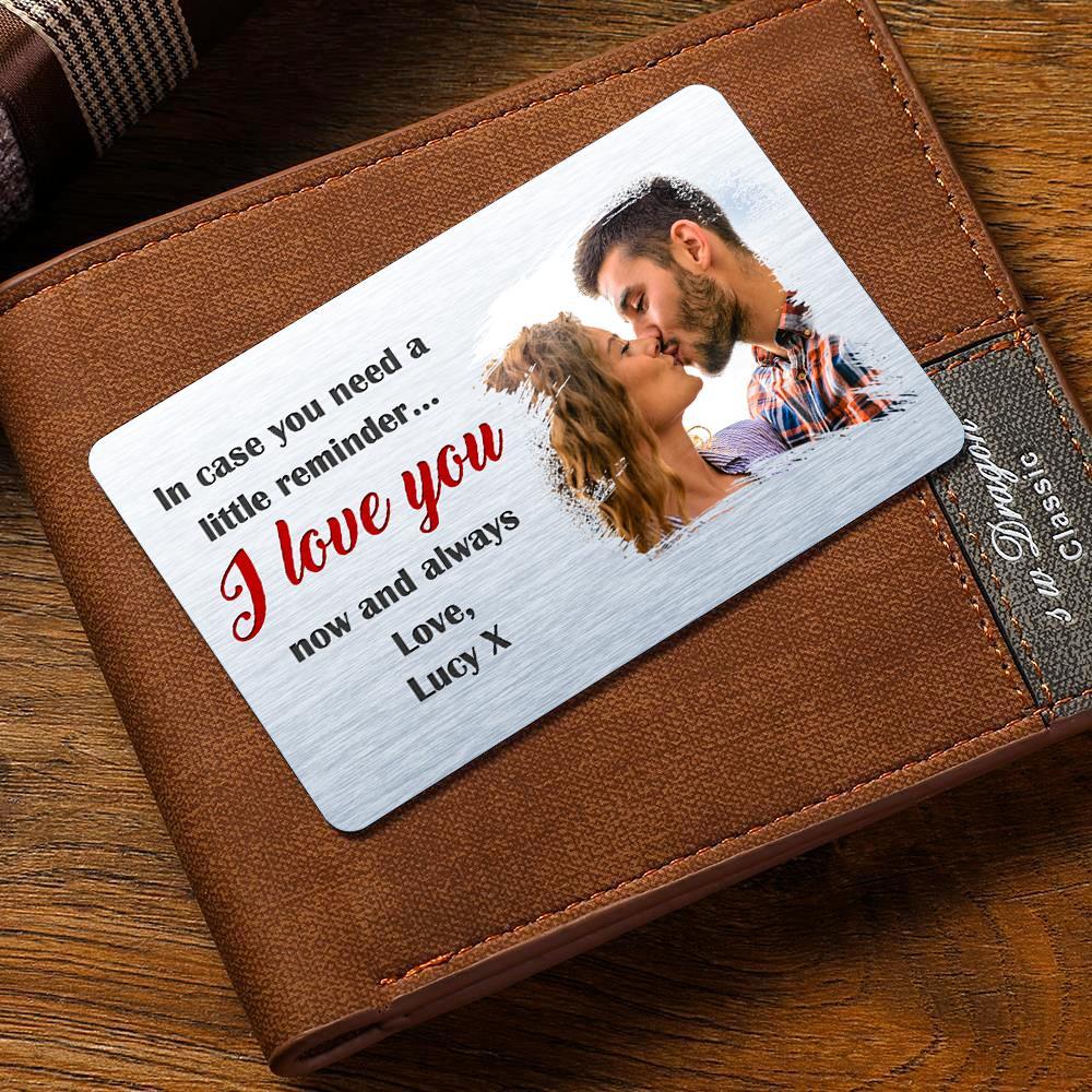 Custom Photo Wallet Card In Case You Need A Little Reminder Personalized Valentine's Day Gift For Couples - soufeelmy