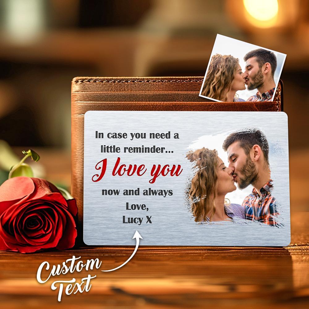 Custom Photo Wallet Card In Case You Need A Little Reminder Personalized Valentine's Day Gift For Couples - soufeelmy