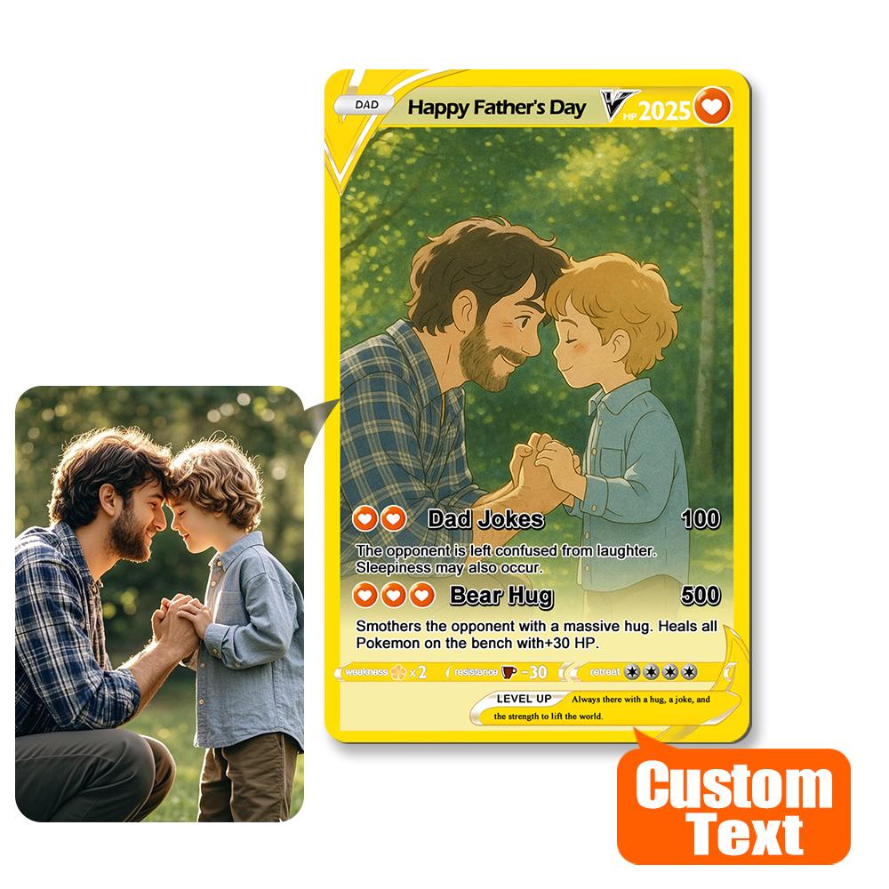 Custom Trading Card Wallet Insert Card Father's Day Gifts for Dad - soufeelmy
