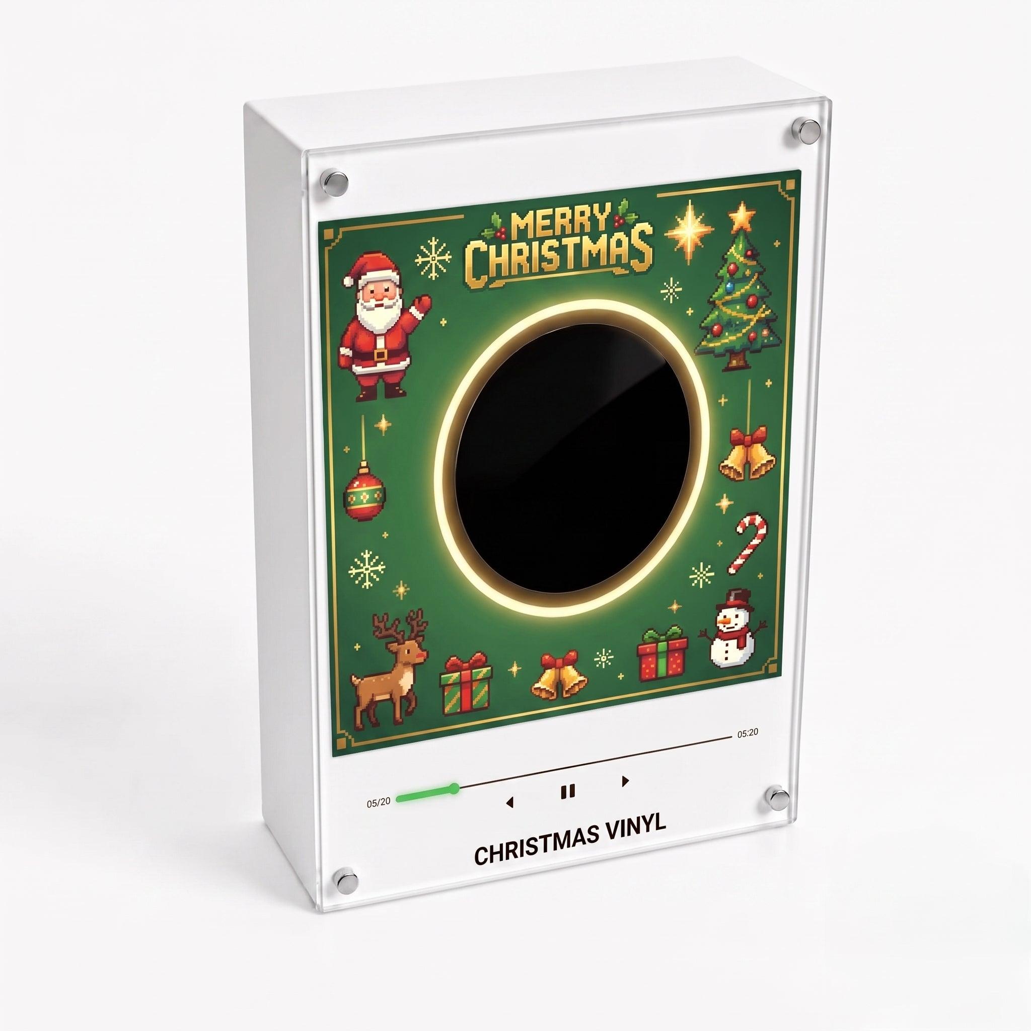 Custom Christmas Mini Vinyl Player with 9 Exchangeable Discs - Vintage Holiday Music Box & Perfect Christmas Gift for Music Lovers - soufeelmy