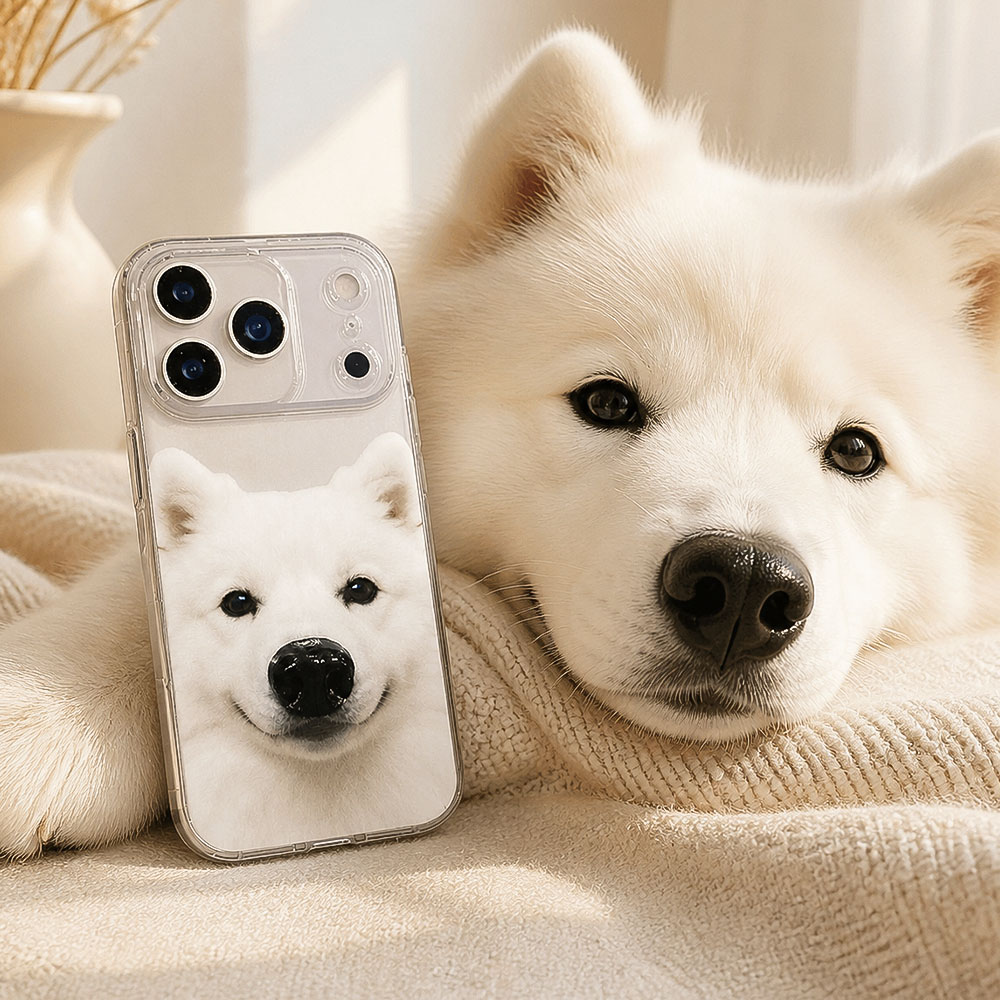 Custom Pet Photo Phone Case – Personalized Dog & Cat Case with Squeeze Nose, Cute Interactive Case for iPhone 14-17 - soufeelmy