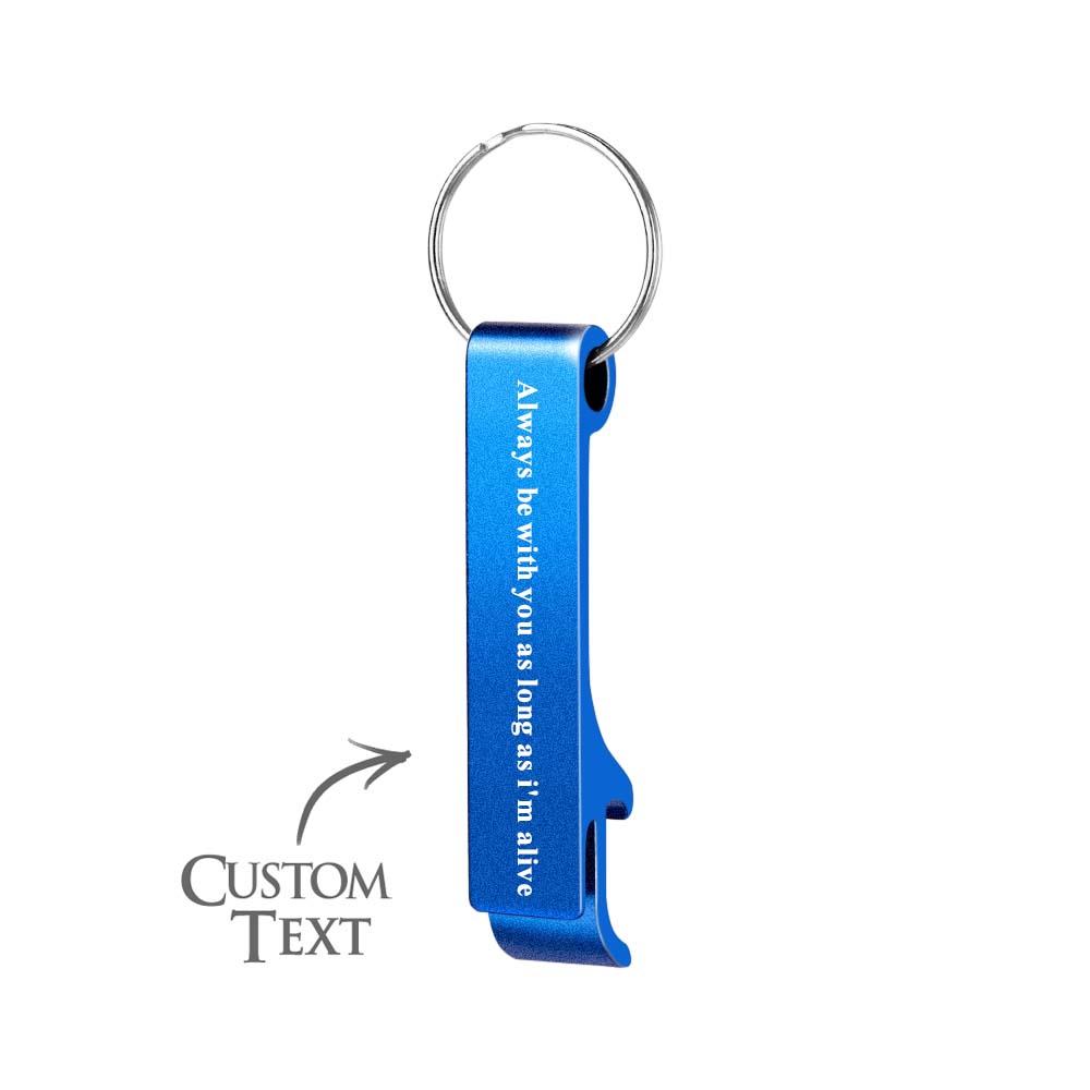 Custom Text Multi-colour Bottle Opener Keychain Personalized Beer Bottle Opener Gift for Him - soufeelmy