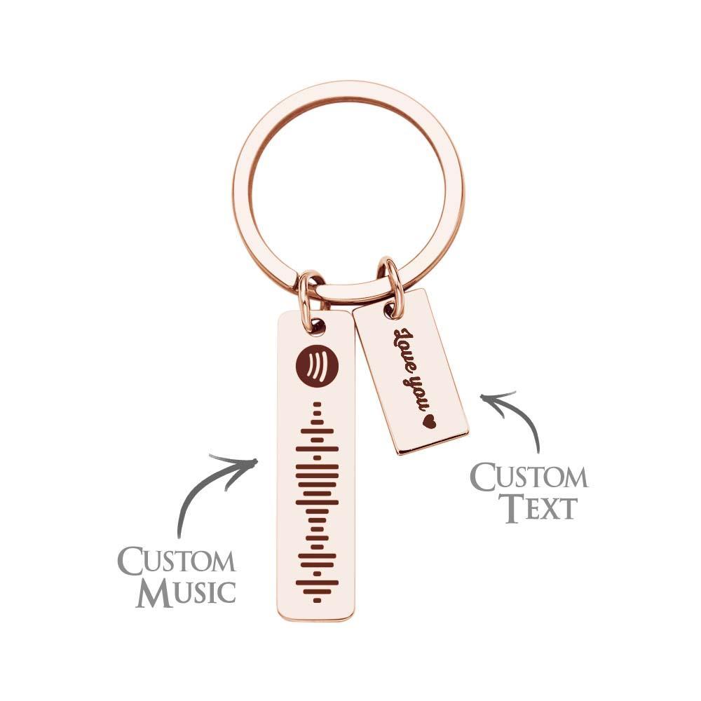 Custom Music Code Keychain Personalized Creative Name Scannable Spotify Code Keychain Gift For Her - soufeelmy