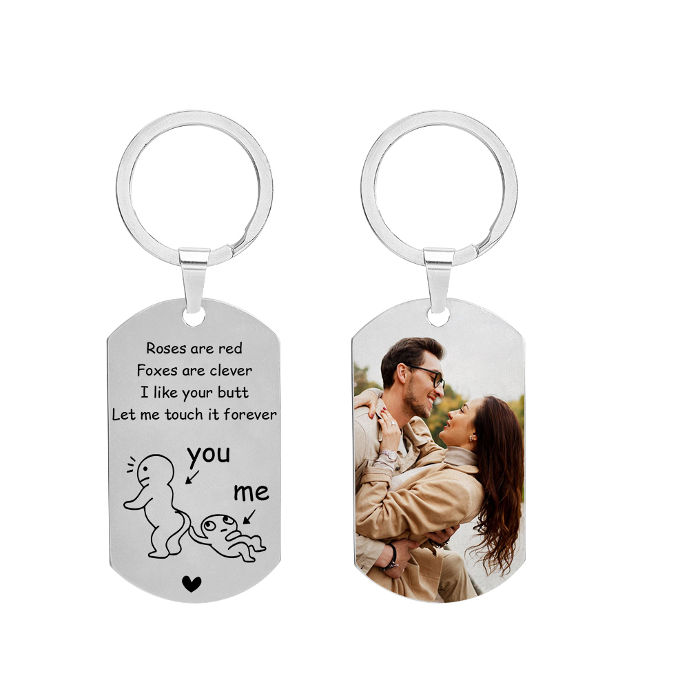 Personalized Valentine's Day Gift for Boyfriend, Funny Keychain, Custom Photo Keychain, Custom Name Keychain, Valentine's Day Gifts - soufeelmy