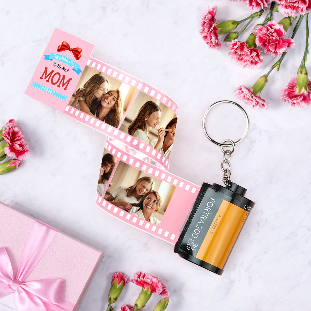 Custom Photo Film Roll Keychain Storyful The Best Mom Camera Keychain Mother's Day Gift - soufeelmy