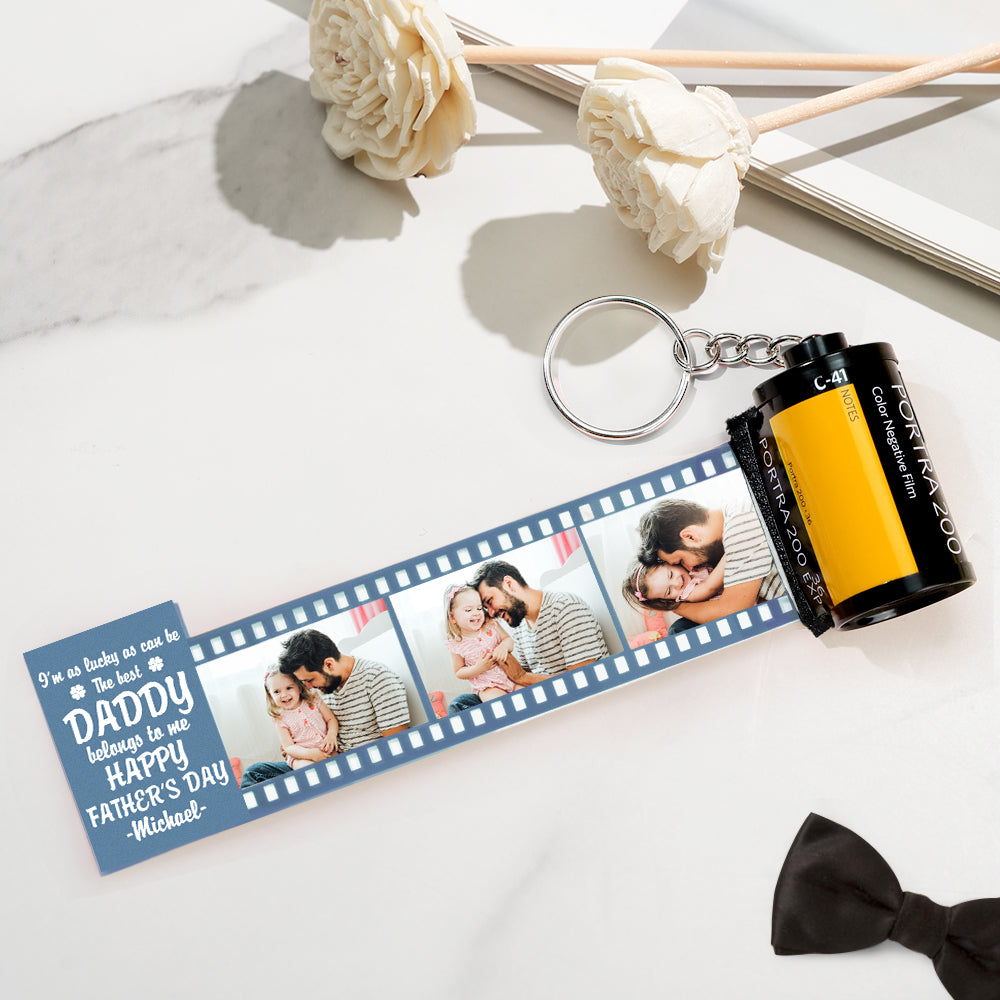 Personalized Photo Camera Keychain Thoughtful Film Roll Keychain Gift For Dad - soufeelmy
