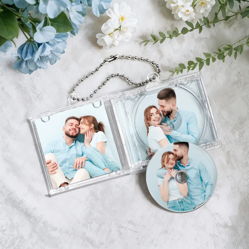 Personalized NFC Keychain Custom Mini Album CD Keychain with Fully Custom Photos+Song Play Your Favorite Spotify Song Instantly Personalized Music Gift Music Lover Keychain CD Album - soufeelmy