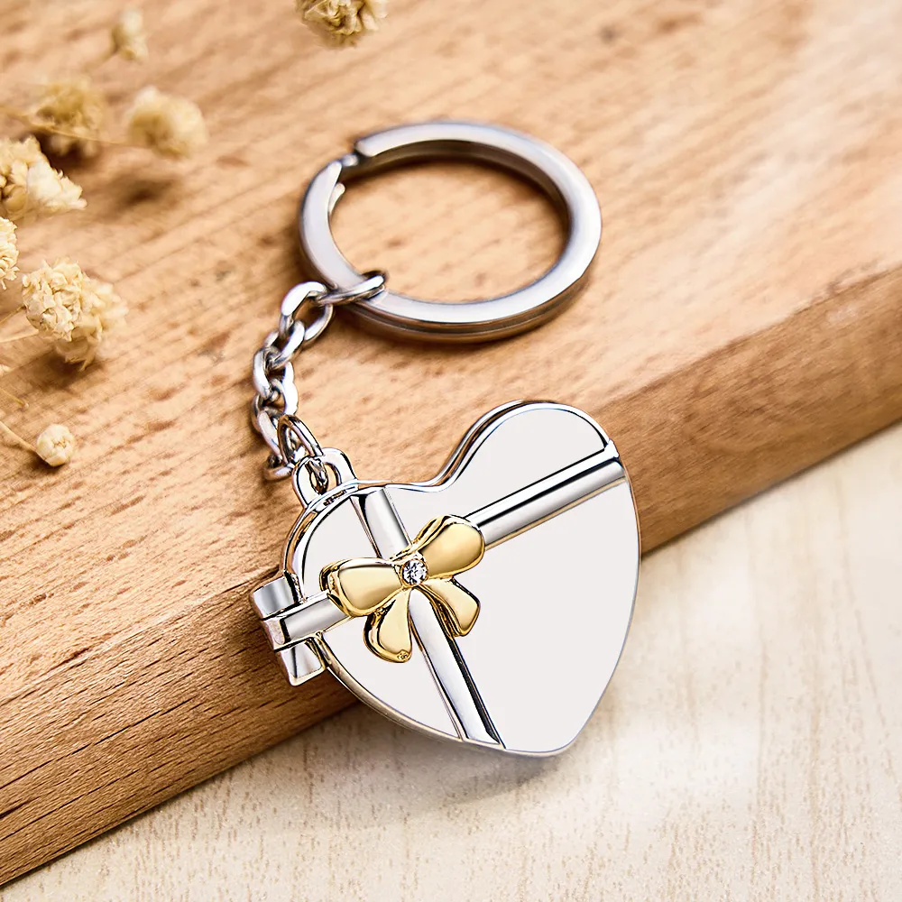 Custom Photo Keychain Heart Frame Keychain Couple Gifts