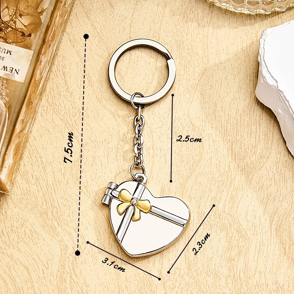 Custom Photo Keychain Heart Frame Keychain Couple Gifts