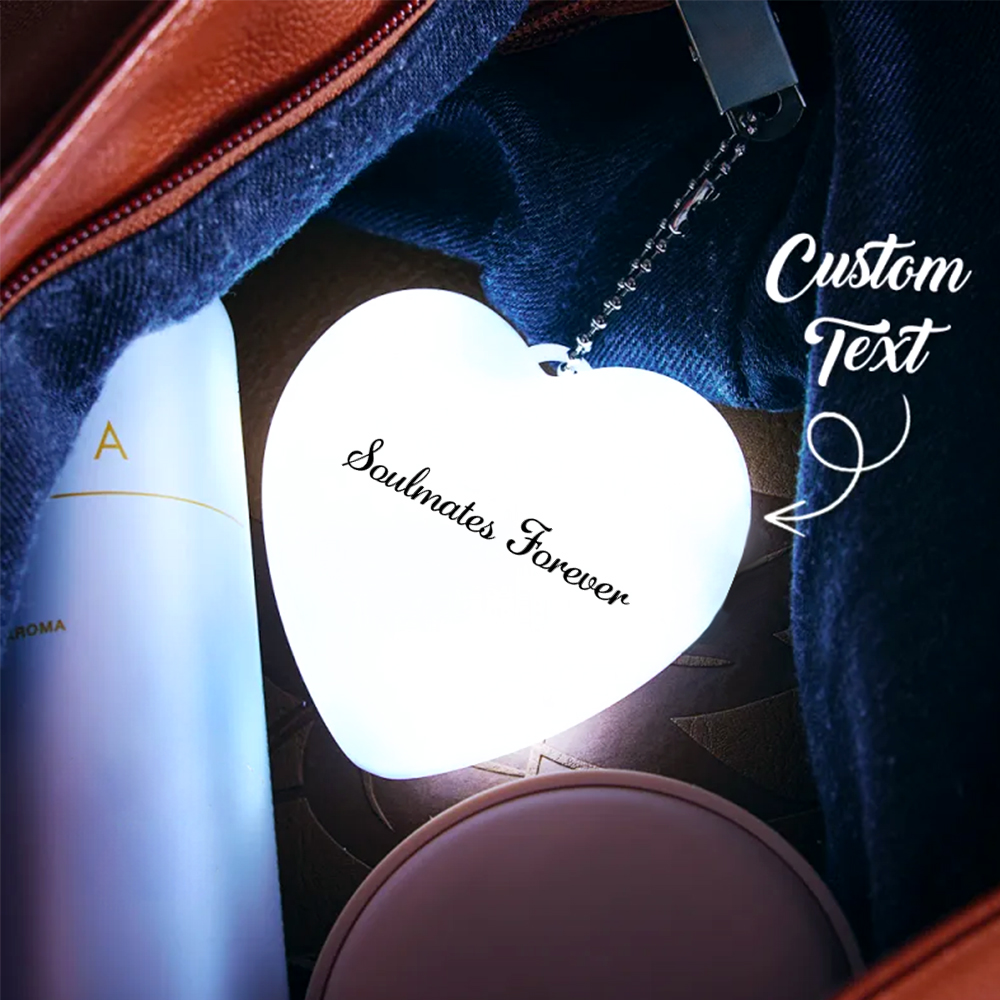 Personalized Purse Light Keychain Handbag Heart Shape Bag LED For Her - soufeelmy