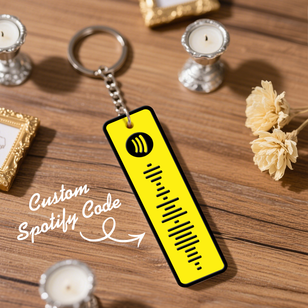 Custom Spotify Keychain Custom Color Combinations Personalized Music Keepsake - soufeelmy