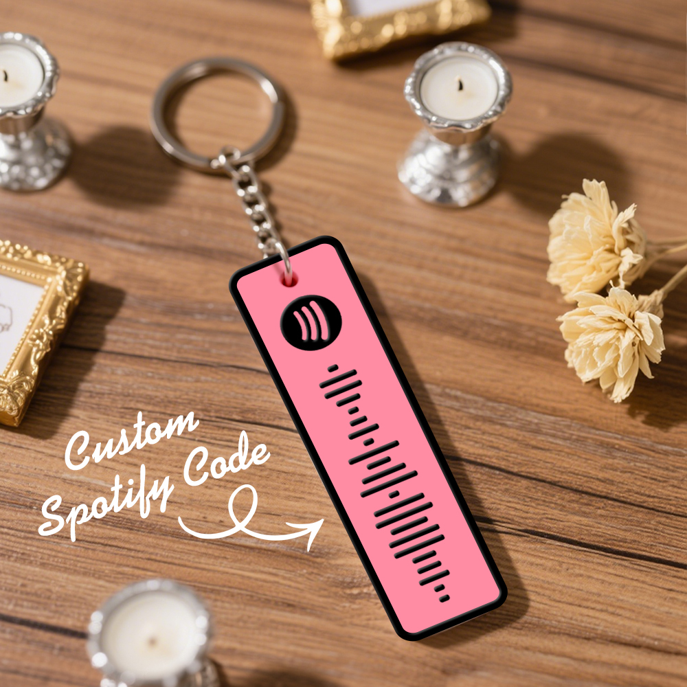 Custom Spotify Keychain Custom Color Combinations Personalized Music Keepsake - soufeelmy